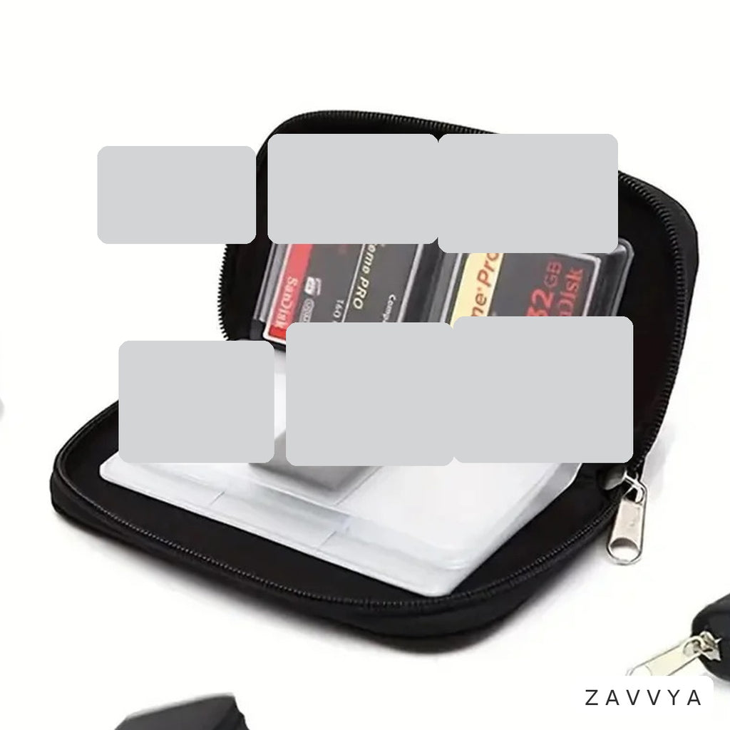 Alternate open view of the memory-card wallet