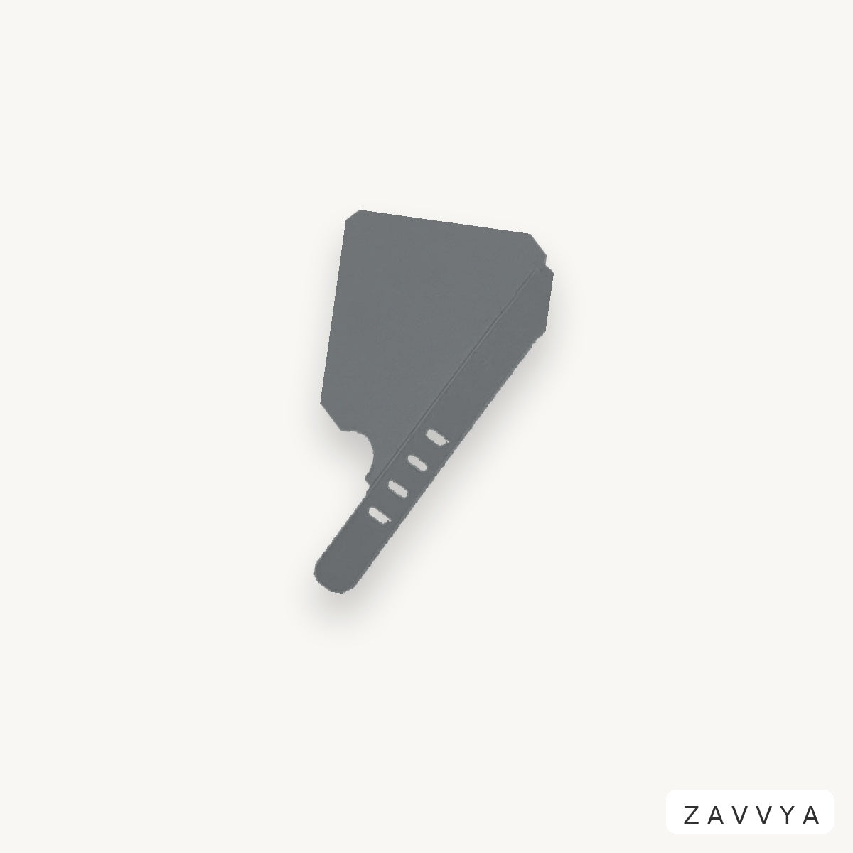 Single grey silicone cable tie showing strap and stud shape