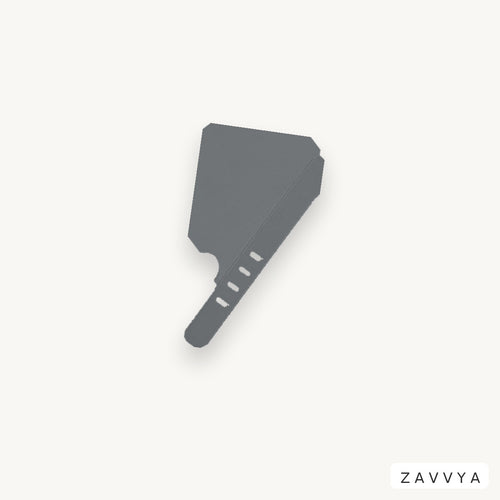 Single grey silicone cable tie showing strap and stud shape