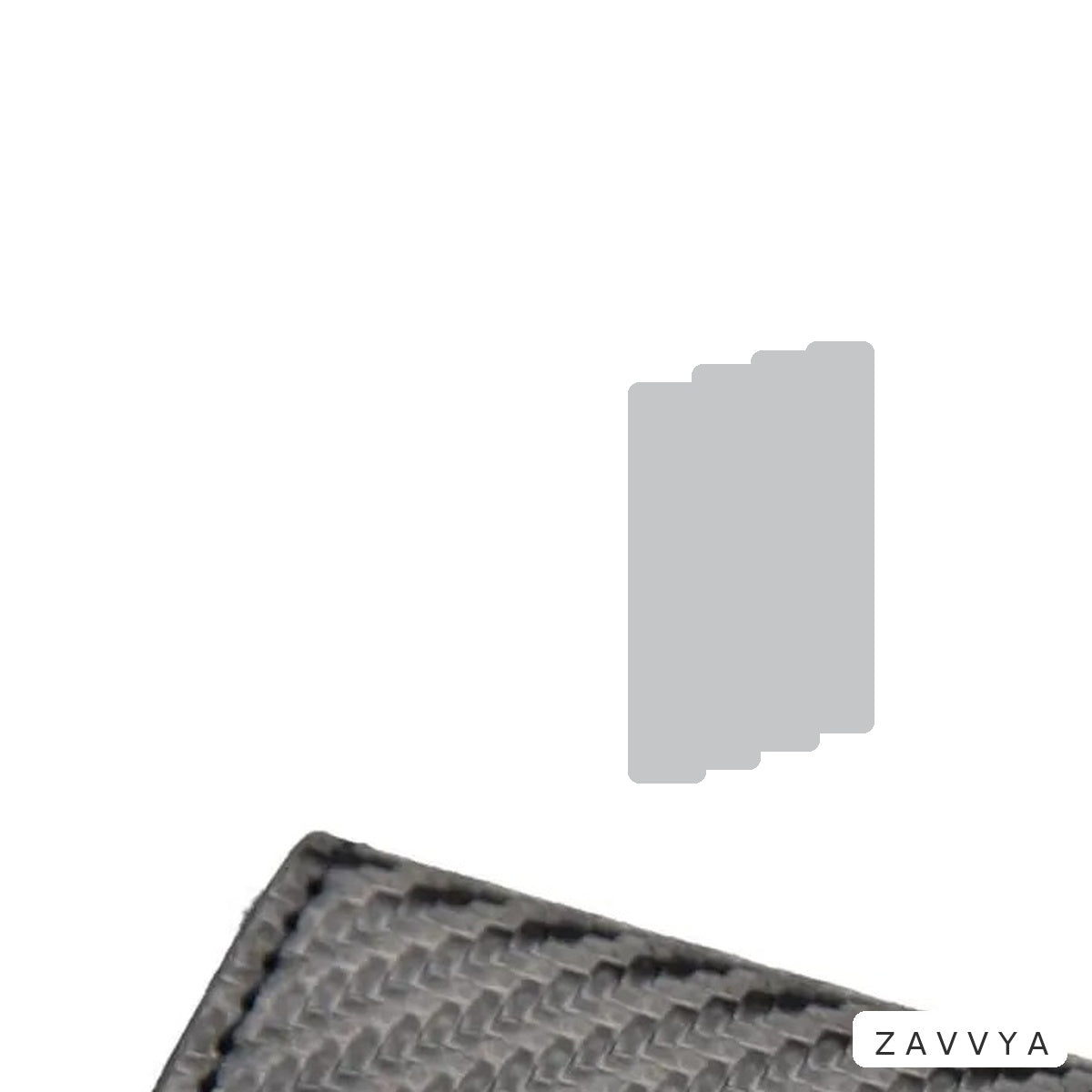 Carbon-black pop-up card holder with stepped fanned cards