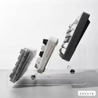 Two-tier clear acrylic keyboard display rack