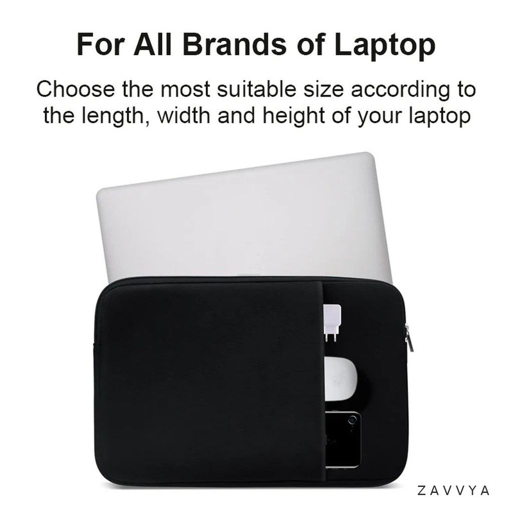 Alternate view of the black laptop sleeve