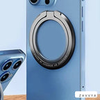 Black phone ring attached to a generic phone