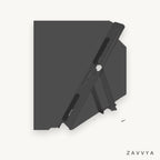 Black X-fold laptop stand open
