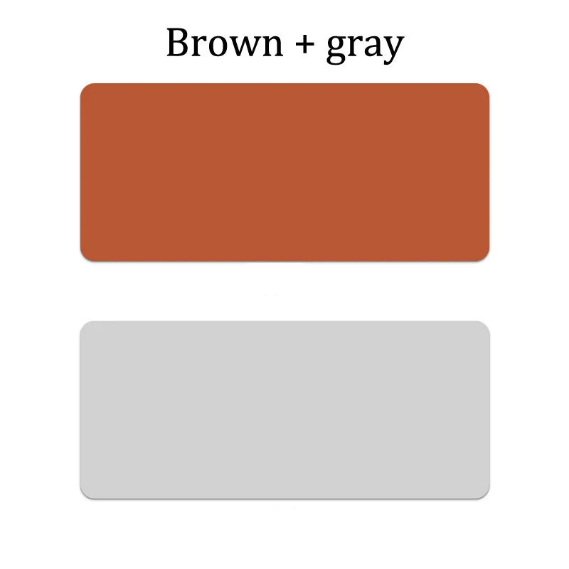 ZAVVYA Desk Canvas reversible Brown and Gray desk mat