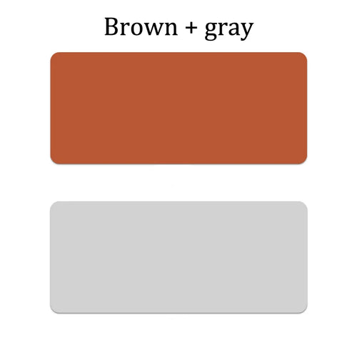 ZAVVYA Desk Canvas reversible Brown and Gray desk mat