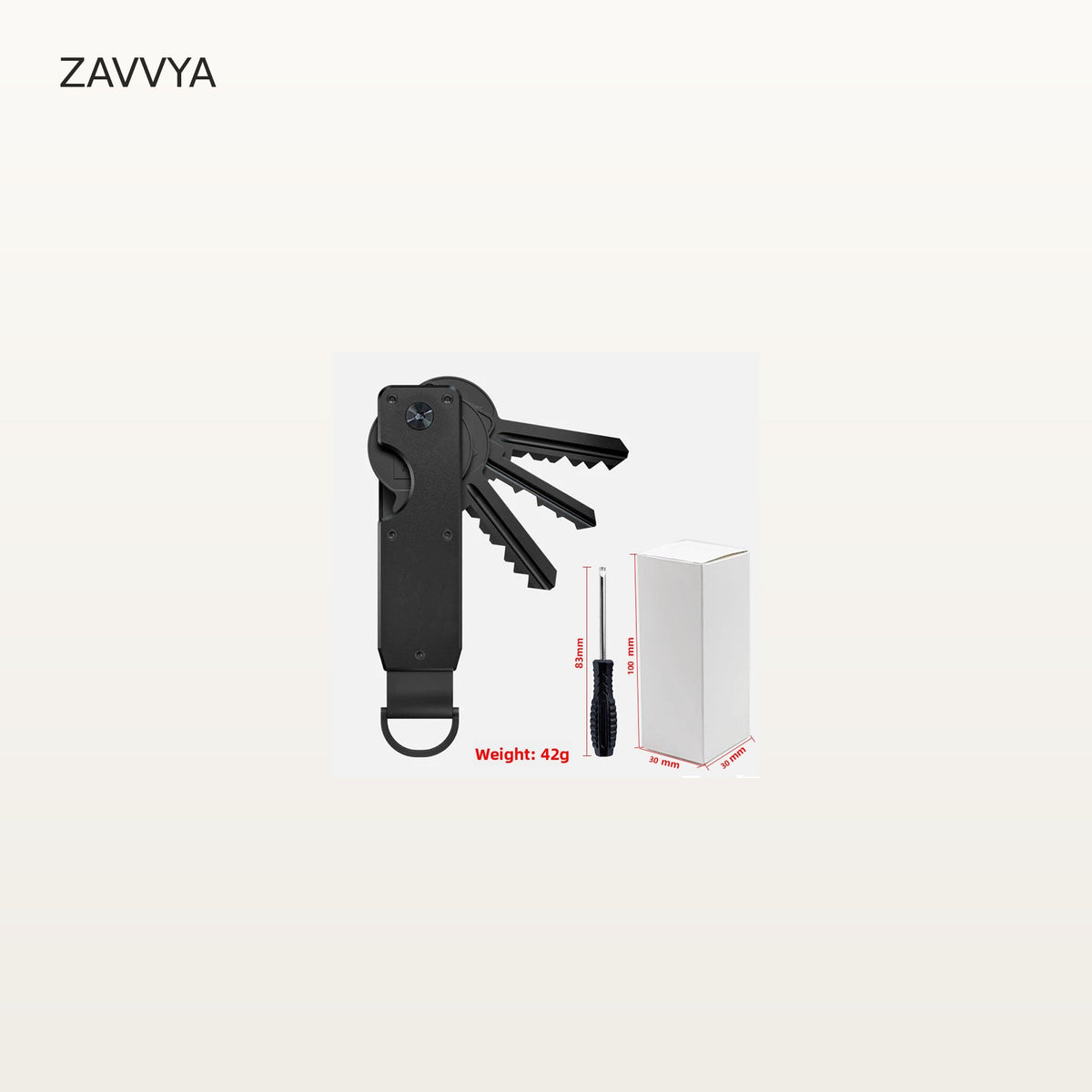 ZAVVYA Key Stack - Black - hero view