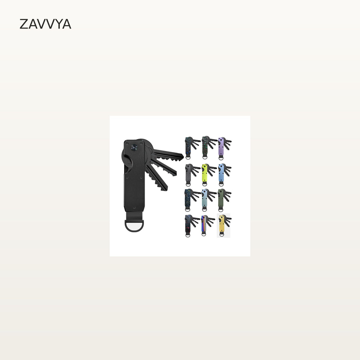 ZAVVYA Key Stack - Black - angle view