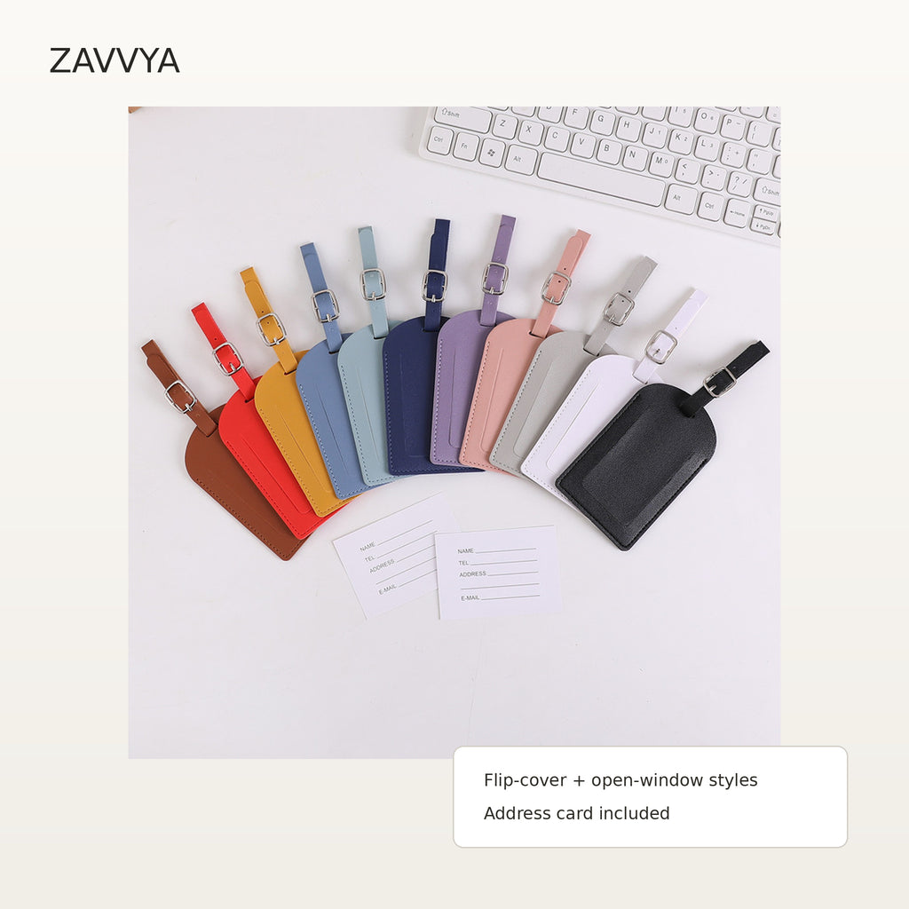 ZAVVYA Tag Line – sold colours – flip-cover and open-window style overview